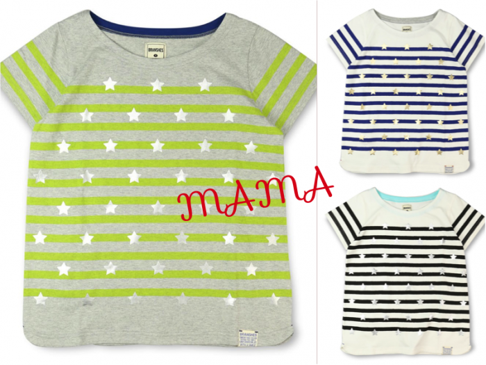 MAMA 商品番号 [13-5206-447] 星Ptボーダー半袖Tシャツ(MAMA)