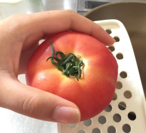 トマトをすりおろす