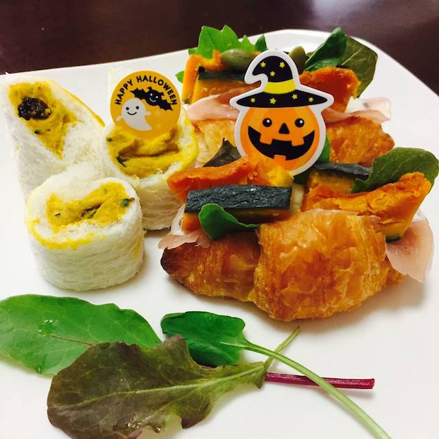 蒸し焼きカボチャハロウィンアレンジ