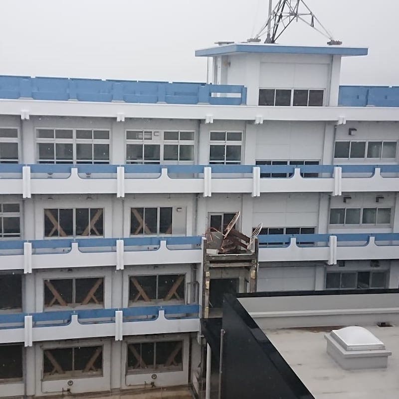 校舎の津波の被害