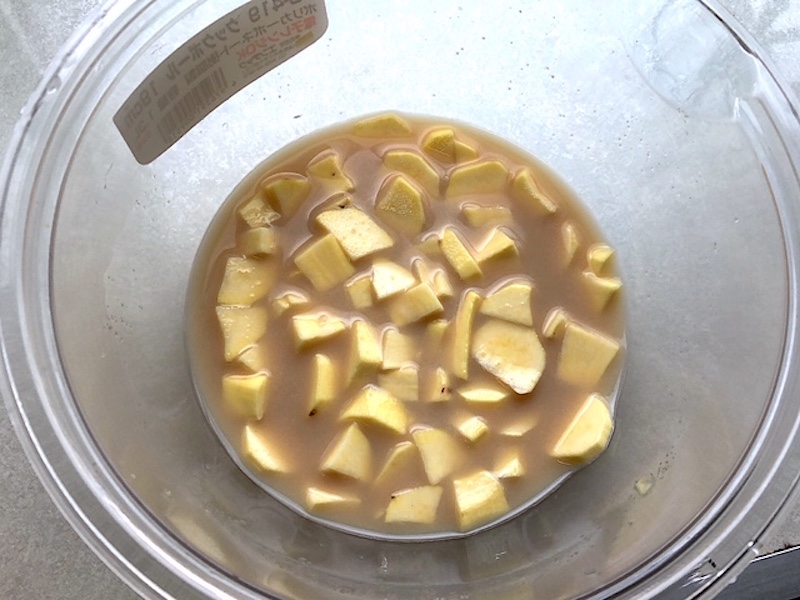 牛乳を入れた様子