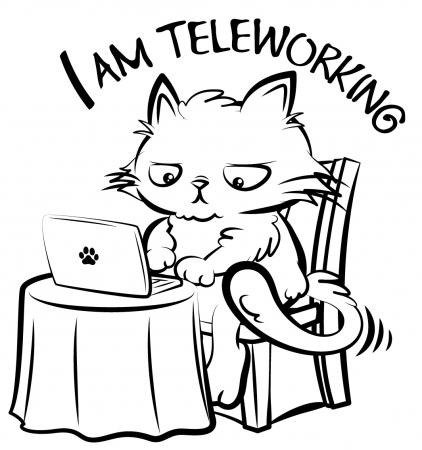 I am teleworking（テレワーク中なの）