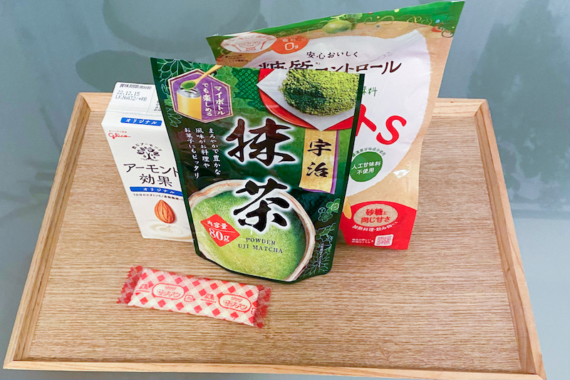 お手軽抹茶パフェの材料