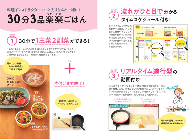 料理インストラクターいとえりと一緒にやれば絶対できる　３０分３品　楽楽（ラクたの）ごはん