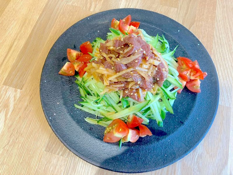 和梨と馬肉のユッケ風